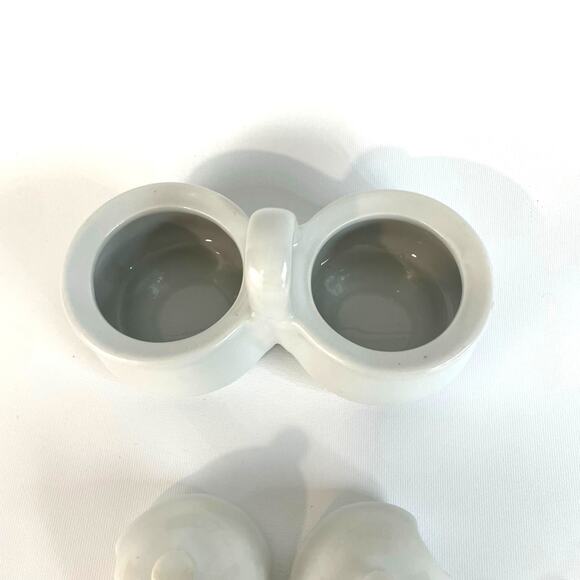 Vintage Houston Harvest Ceramic Double Condiment Set Fruit Design 6.5"x3.5" vtg - Picture 3 of 5